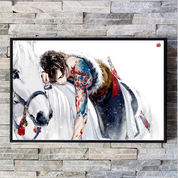 5d钻石画盗墓笔记满钻新款卡通人物吴邪小哥张起灵贴钻十字绣卧室