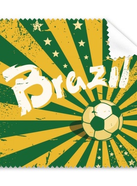 足球黄绿色国家插图眼镜布屏幕清洁布礼物手机屏幕擦礼物