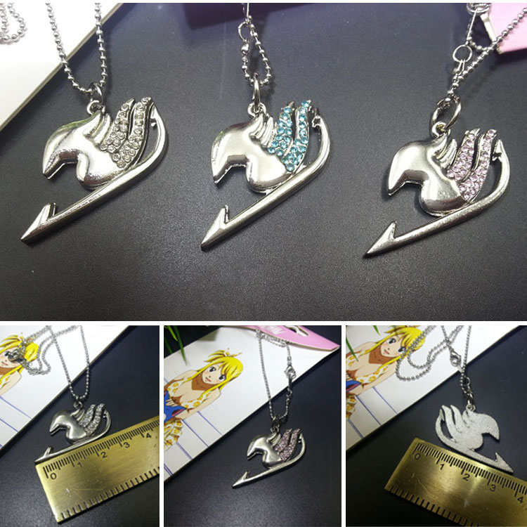 现货妖精尾巴金属水钻项链露西