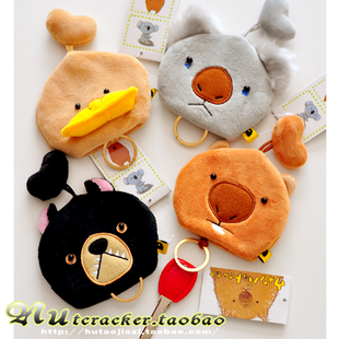 可爱袋熊鸭嘴兽袋獾树袋熊考拉毛绒公仔钥匙扣钥匙包钥匙圈吊饰