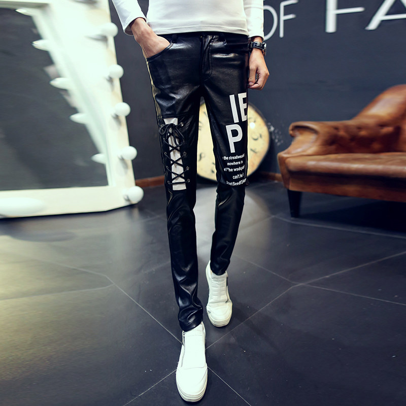 Pantalon cuir homme serré pour jeunesse - Ref 1488385 Image 1