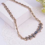 Good Europe 2015 new short chain necklace rhinestone necklace women exaggerated short clavicle chain accessories