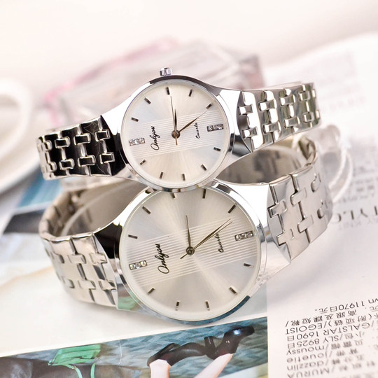 Ao Lini the republic of korea fashion business affairs steel strip waterproof men and women Rhinestone lady watch ultrathin Couple tables Latest fashionin the Wristwatch , Watch  category - from Buy2taobao.com to provide professional Taobao agent buy service