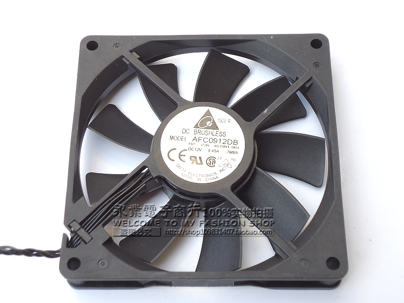 超薄9015 AFC0912DB 9CM 12V 0.45A 四线PWM调速机箱电脑CPU风扇