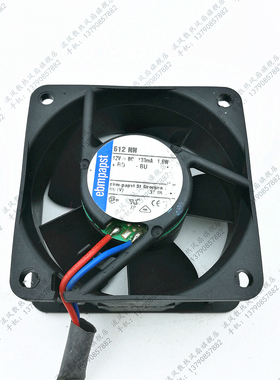 ebmpapst/西德 612 NN 12V 133mA 1.6W  6025 双滚珠服务器风扇
