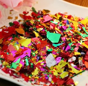 包邮结婚庆手撒亮片花彩色亮片碎纸喜庆手抛彩带碎片砸金蛋金花撒