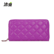 Bathe fish 2015 new handbag Europe ladies zip around wallet wave rhombic wallet purses wallets