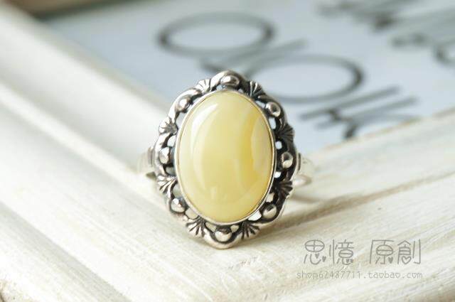 波兰进口 天然蜜蜡 淡黄 简约手饰