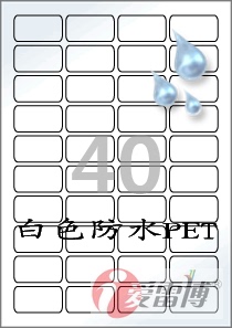 爱雷博/A4/不干胶/标签纸/白色PET材质的防水标签CL540WP-100张
