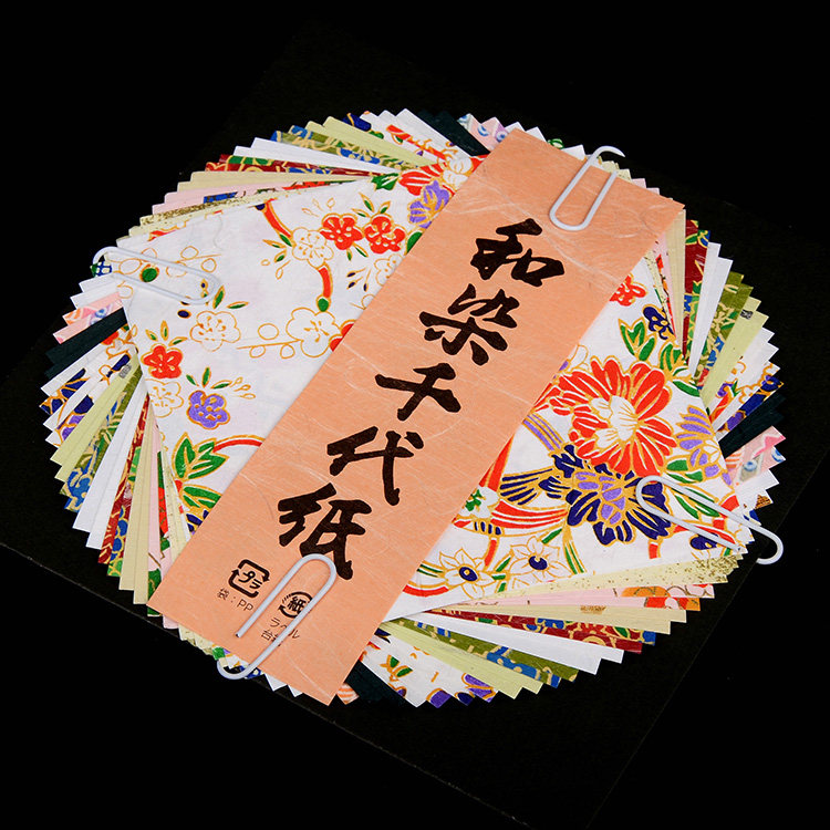 日本美浓和纸 和染千代纸 折纸 30张 6/10/15cm三种规格选 手工纸