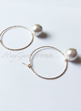 日本棉花珍珠14k包金细夏天ins女