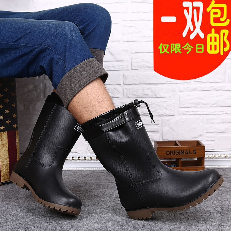 Chaussures - bottes caoutchouc homme pour hiver - semelle tendon - Ref 974099 Image 1