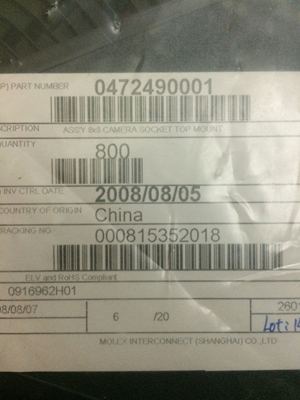 MOLEX/莫仕连接器 472490001 47249-0001摄影头座子 Mloex原装货