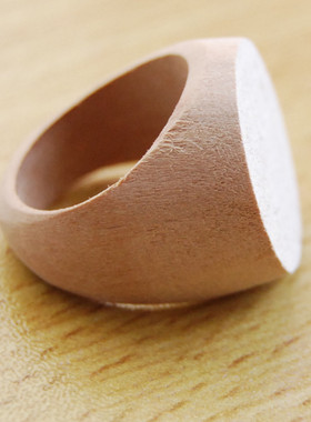 毛胚白胚木手镯配套宽指环戒指扳指手工DIY彩绘漆器漆艺漆画材料