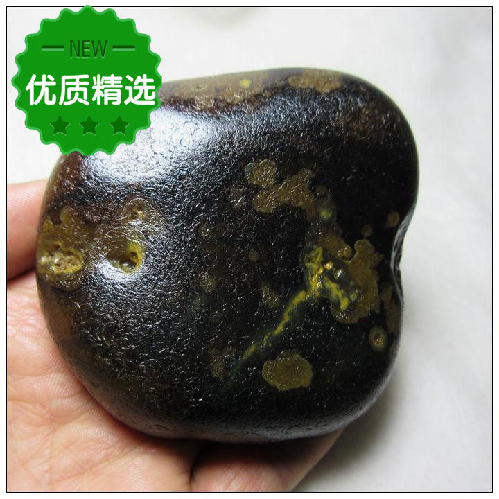 纯天然花纹玛瑙原石摆件：黑玛瑙大薄片。小巧玲珑 新品把玩件