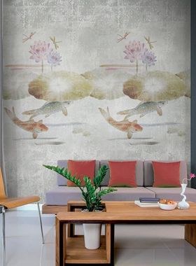 意大利进口SIRPI壁纸金鱼壁画中式风韵 20680 20681 20682 20683