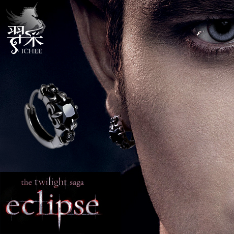 羿采男士潮人个性单只黑宝石耳环