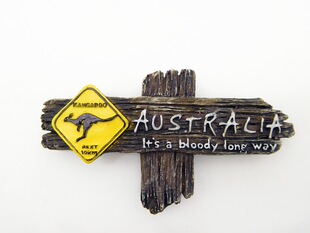 外贸世界旅游澳大利亚Australia澳洲袋鼠路标3D立体树脂冰箱贴