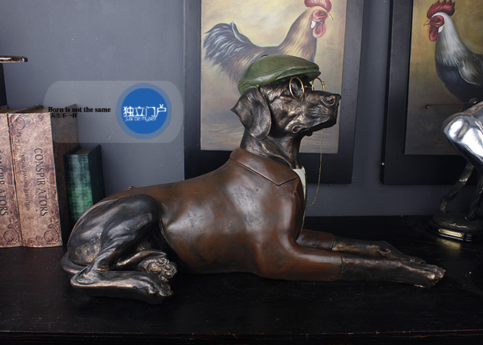 美式乡村个性创意拟人拉布拉多犬狗绅士动物装饰品复古客厅摆件,家居饰品,装饰摆件,淘宝优惠券,粉丝福利购,淘宝优惠卷