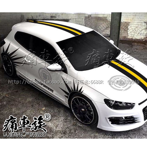 大众尚酷车贴gtipolo变形金刚