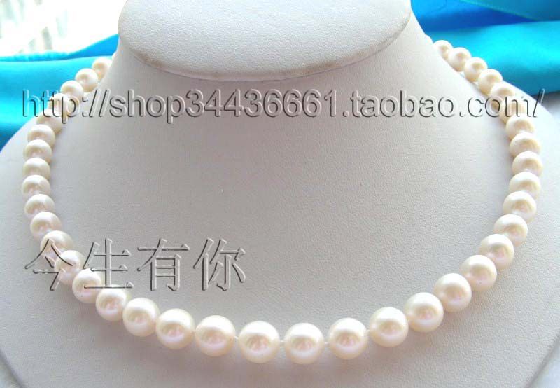 今生有你天然8-9mm白色正圆珍珠项链925纯银扣正品包邮颈饰女,珠宝/钻石/翡翠,颈饰,淘宝优惠券,粉丝福利购,淘宝优惠卷