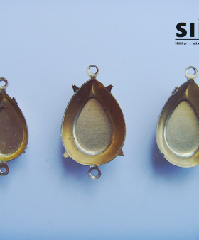 美国进口  水滴形黄铜【底托L】  手作 手工DIY铜配件