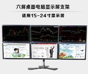 长臂猿6屏电脑显示器桌面支架 可折叠带微调证劵炒股监控14-27寸