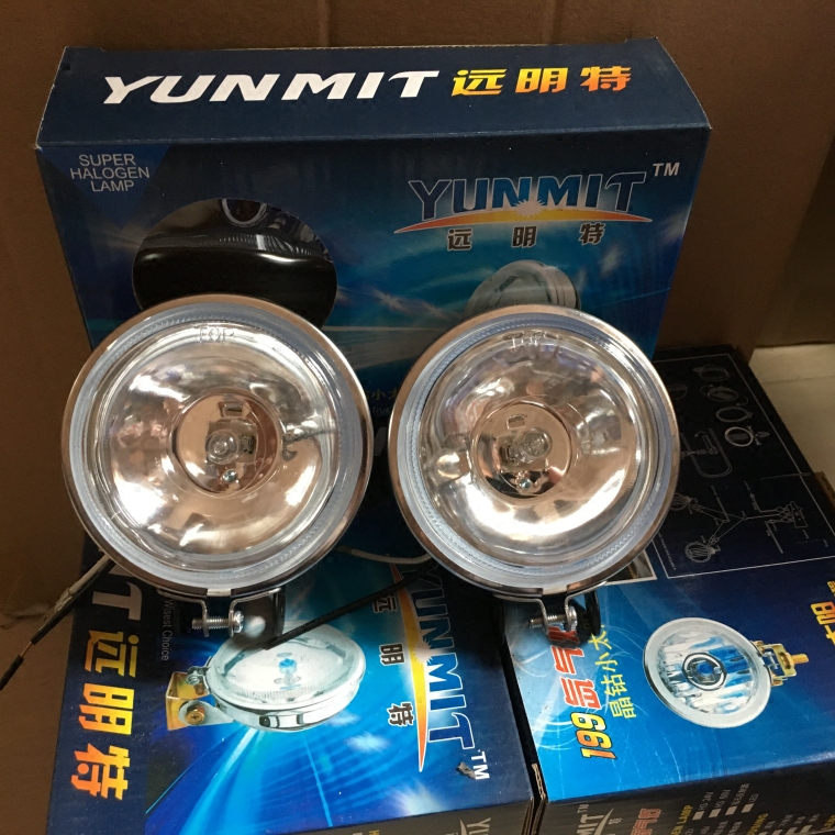 包邮货车12v24v小太阳黄光腰灯边灯倒车灯轮胎灯3寸真空汽车射灯