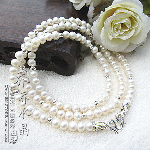 天然珍珠唐卡项链 银色泰国佛牌毛衣挂链 可定制其他款式