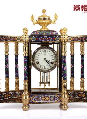 景泰蓝座钟家居摆件工艺品礼品