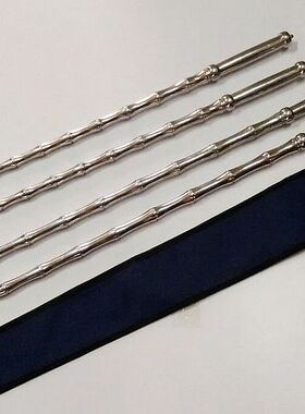 一体实心不锈钢双鞭 竹节鞭 双锏 霸王鞭 实心鞭 包邮 送包