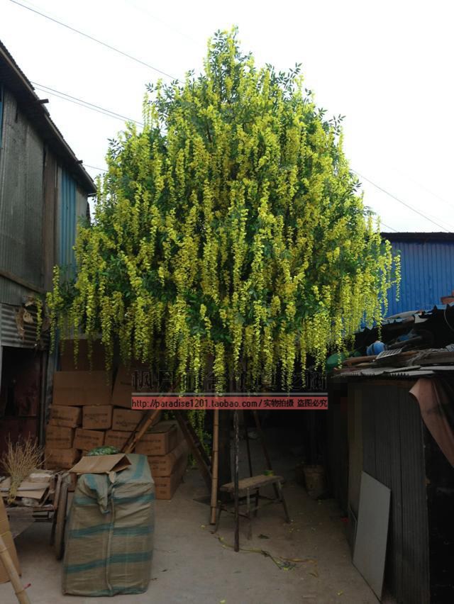 大型仿真植物假树 户外机场 广场景观造型树 酒店大堂 6米摇钱树
