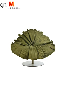 设计师家具 bloom easy armchair/个性玻璃钢旋转北欧花瓣休闲椅