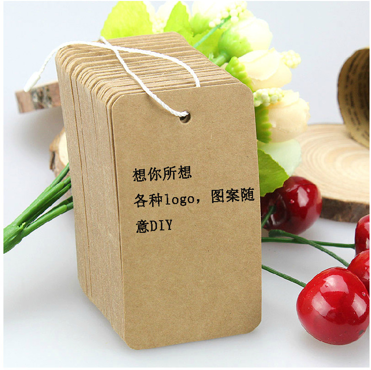 DIY小标签牛皮纸服装空白卡片