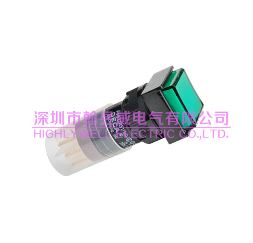 P16LMS1-1AB台湾DECA进联16MM复位按钮开关/正方形1开1闭