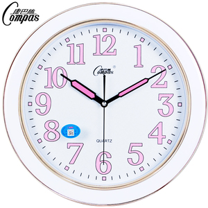 康巴丝时尚夜光挂钟客厅办公静音时钟挂表简约石英钟表