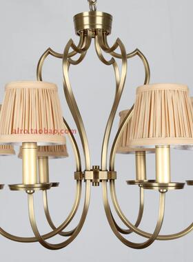 6头8头9头15头纯铜吊灯 出口品牌灯饰 布艺灯具 客厅书房卧室灯