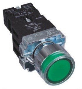 一佳金属带灯LED自锁电源开关按钮22mm红色1NC停止XB2-01DNZS