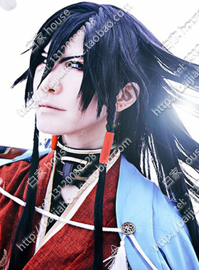 刀剑乱舞 太刀 和泉守兼定 造型款 黑色1米高温丝cosplay假发