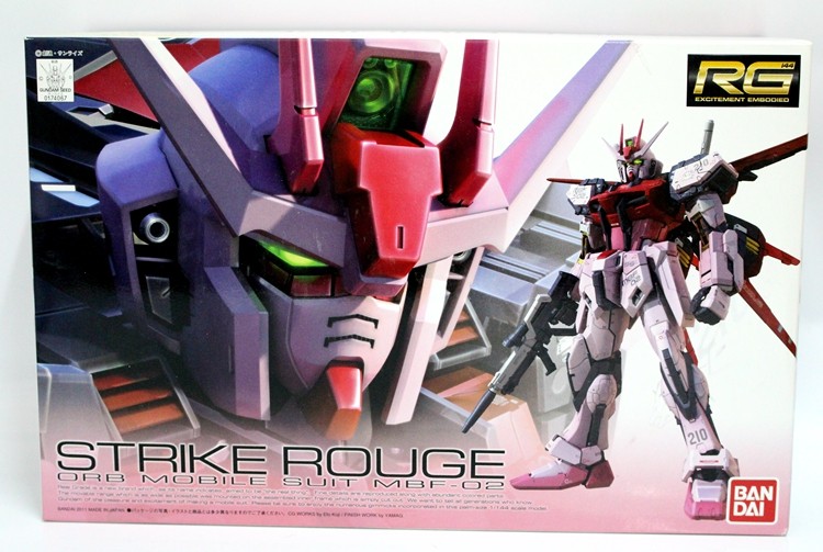 热血玩具模型手办 高达 rg 1/144 strike rouge 强袭嫣红 高达