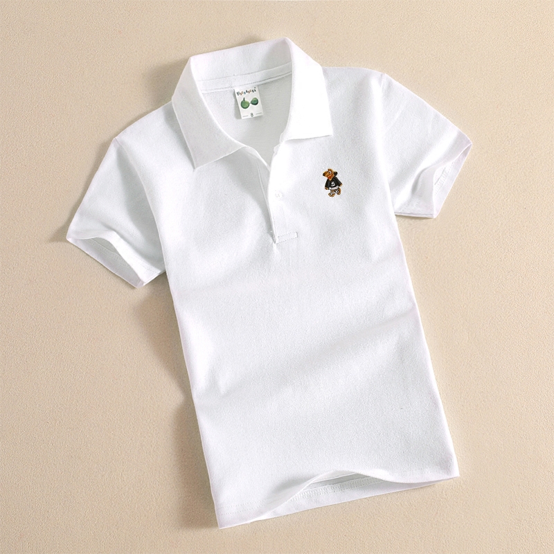 polo白色中大背心宝宝男童夏装