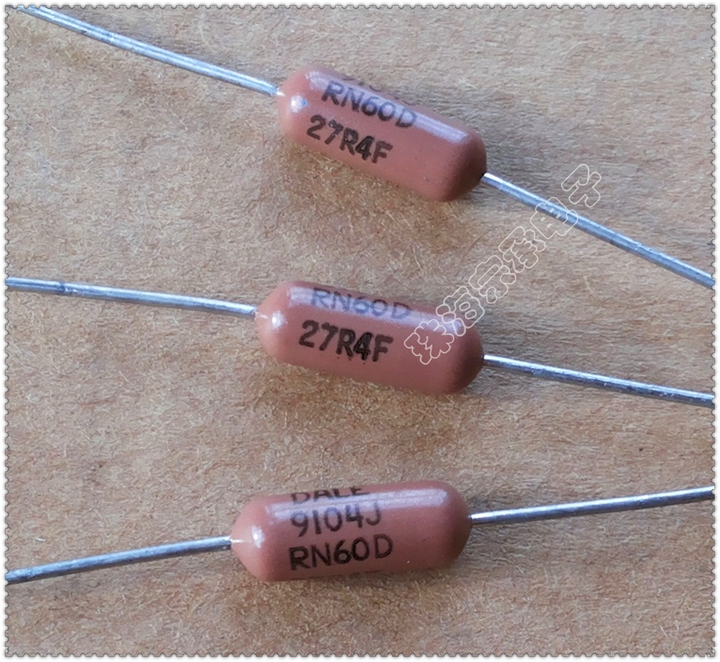进口美国 27.4R 0.5W DALE RN60D 27R4F 27.4欧 金属膜电阻