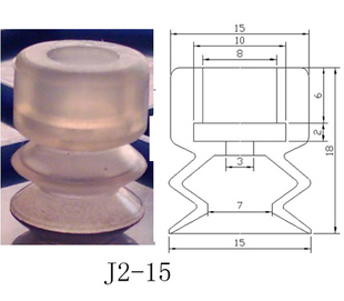 气动机械手配件 天行大头两层真空吸盘 机械手 真空吸盘 盘径15MM