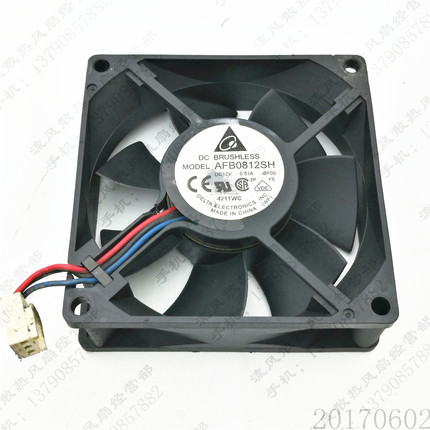 原装 台达 AFB0812SH -BFOO 8025 12V 0.51A 3线 机箱 滚珠风扇