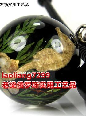 Z3 新款昆虫水晶琥珀钥匙扣链半球形黑色底简约精致