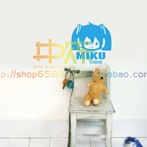 初音未来Q版头像周边 海报 墙贴 车贴 痛贴 壁纸 壁画宿舍装饰