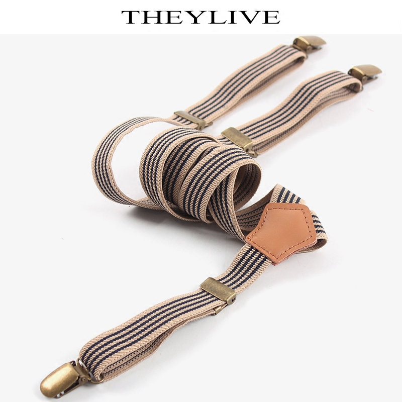 THEYLIVE stripe Retro straps men and women Suspenders Street Fashion Clip 2cm widein the Accessories/Leather belt/Hat/Muffler , Belt/Leather belt/Yaolian  category - from Buy2taobao.com to provide professional Taobao agent buy service
