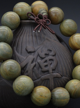 绿檀木念珠佛珠手串文玩