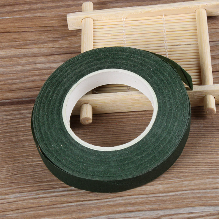 绿色咖啡色胶布 胶缠纸胶带DIY花环手环仿真玫瑰花插花配件材料