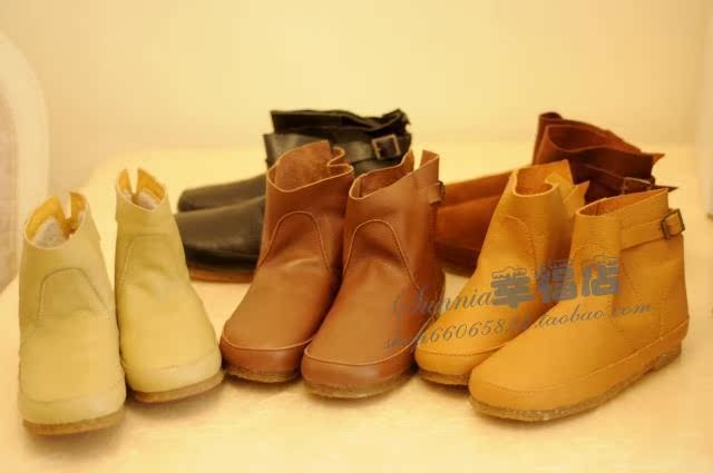 特价koos牛皮森林田园风多色单靴